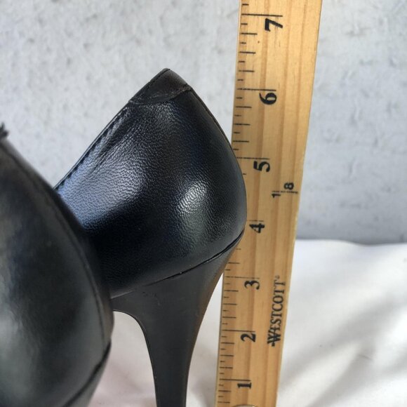 Christian Louboutin Shoes Womens Size 35 Black Peep Toe Pumps Red Sole Italy - Picture 9 of 16